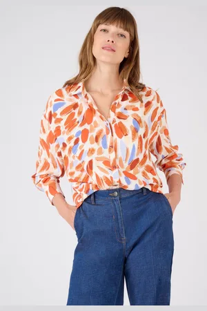 Damart Blouse in crêpe met vlekjesprint - Dames - - 50