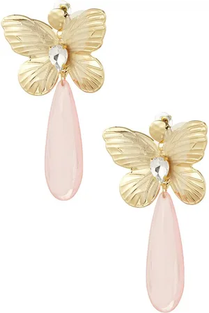 Yehwang Vlinder Bedel Oorbel met Diamant – - oorbellen - statement - ibiza