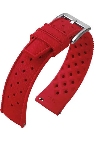 NATOS Tropic Style Basket Weave Horlogebandje Silicone Rubber - Makkelijk Zelf te Monteren - 18mm