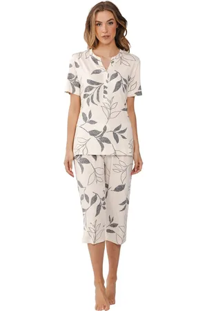 Pastunette Premium Pyjama Leaf Shadows - Viscose - /Grijs