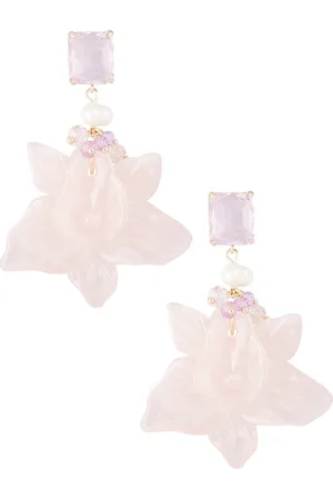 Yehwang Bloemen parel feest oorbellen - baby - statement - oricidee - oorbel