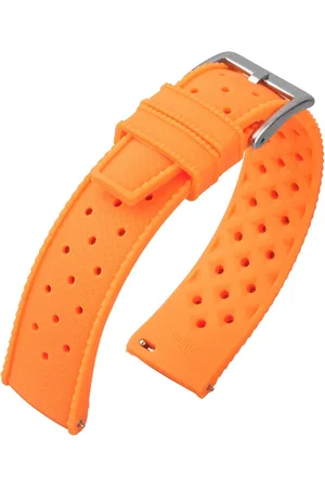 Merkloos Tropic Style Basket Weave Horlogebandje Silicone Rubber - Makkelijk Zelf te Monteren - 20mm