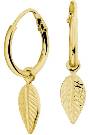 The Jewelry Collection Zilver Verguld Oorringen veer 2100988