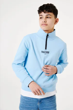 Garcia Jongens Text print Sweater Blauw Long mouw