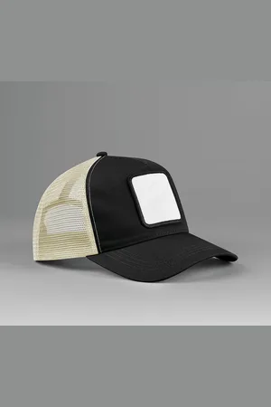 Beechfield 5-panel trucker pet met vierkante patch B636 - - One size