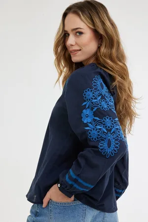 DIDI Dames Blouse Abby Dark blue maat 44