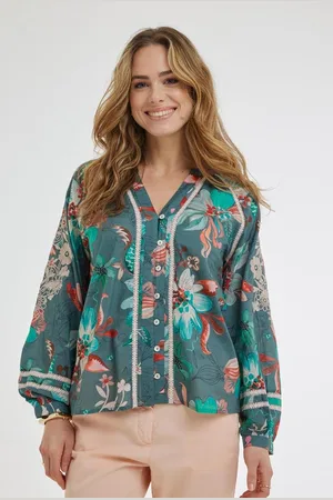 DIDI Dames Blouse Abby Atlantic Reflection print maat 44