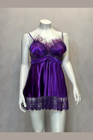 Merkloos Satin sleep lingerie