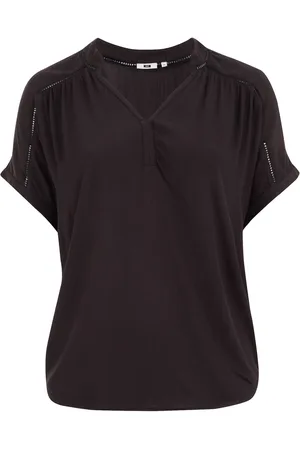 WE Fashion Dames blouse met structuur - curve