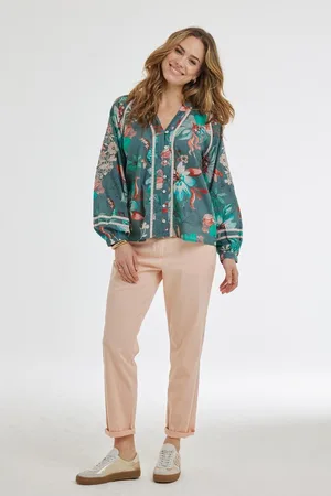 DIDI Dames Blouse Abby Atlantic Reflection print maat 42