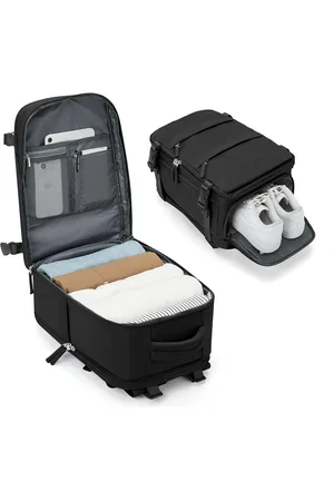 Merkloos Damesreisrugzak, handbagage, 40 x 20 x 25 rugzak, handbagage, 45 x 36 x 20 rugzak, vliegtuigen met laptopcompartiment, waterdichte zakelijke rugzak met schoen