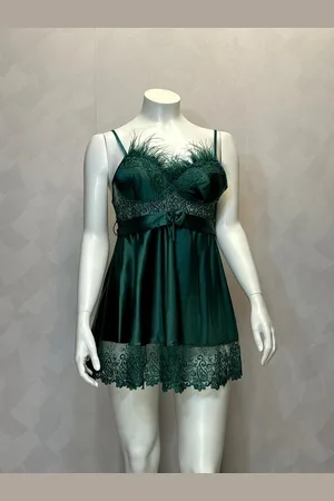 Merkloos Satin sleep lingerie - Deep