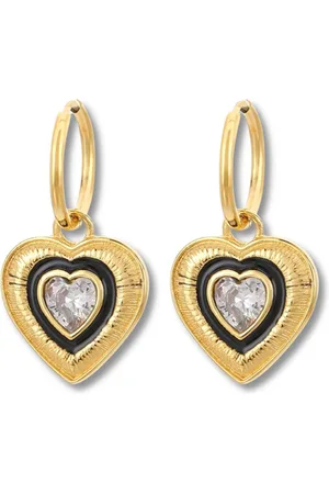 Marama Oorbellen Four Hearts - Stainless Steel met Gouden Plating - Nikkelvrij - Oorhangers dames - Cadeau Dames
