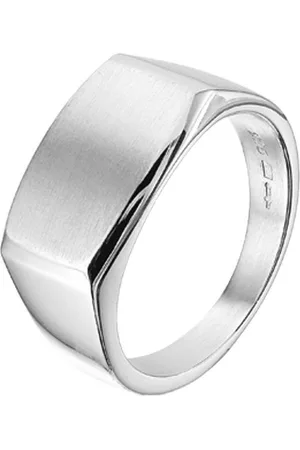 The Jewelry Collection For Men Ring Dwarsmodel Poli/mat - Zilver