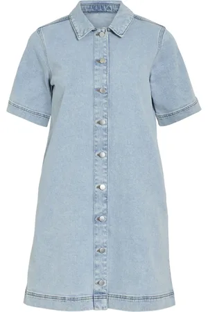 VILA VISOL 2/4 SLEEVE BUTTON DRESS/R - Dames - Mini jurken