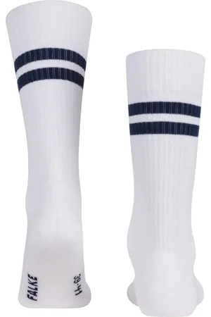 Falke Dynamic Unisex sportsokken - Katoenen sportsokken met strepen voor dames en heren - witte sportsokken - 48