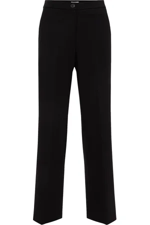 WE Fashion Dames petite wide leg pantalon met stretch