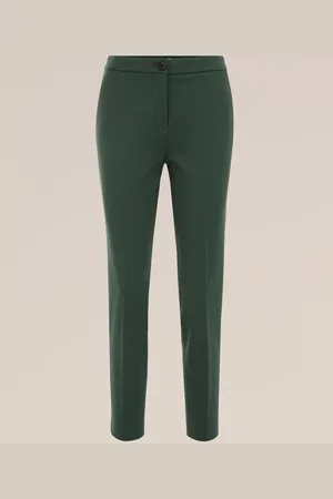 WE Fashion Dames slim fit pantalon met stretch