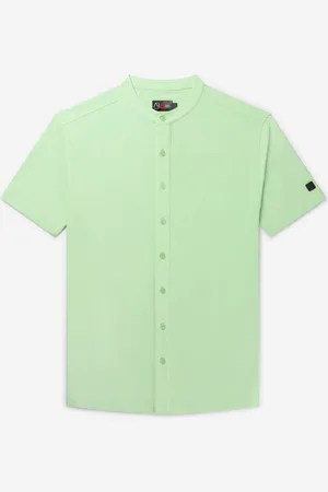 AB Lifestyle Button Up Short-Sleeve | Pastel Green - Heren