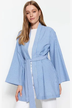 Trendyol Off-shoulder V-hals Kimono & Kaftan
