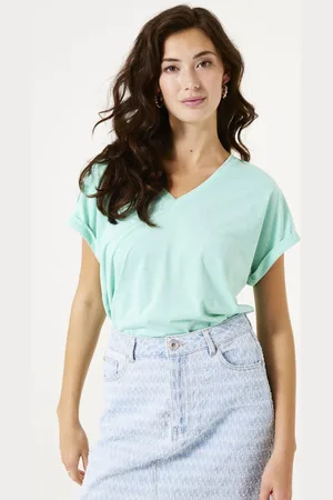Garcia Dames T-shirt Blauw Korte mouw