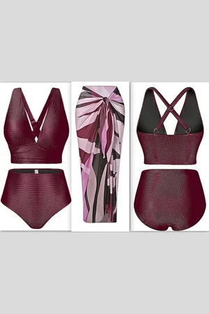 Merkloos Bikini Set- 3-delige - Set Badpak - Lingerie Grote Maten -