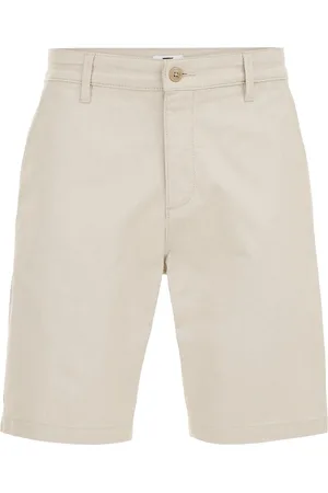 WE Fashion Heren regular fit short met jacqaurd dessin