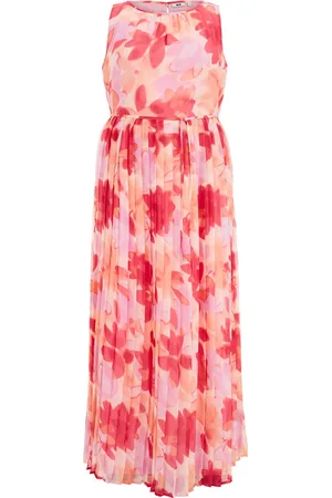 WE Fashion Dames maxi-jurk met dessin - Curve
