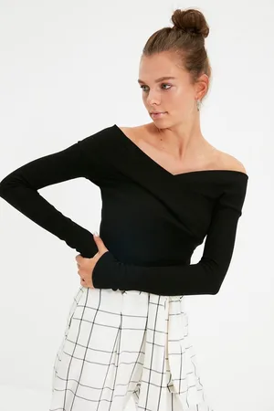 Trendyol Bordeaux Gebreide Bodysuit