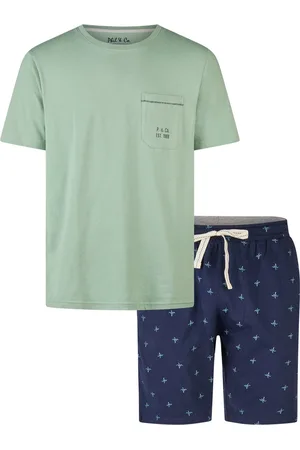 Phil & Co. Berlin Heren Korte Pyjama Set Shortama /Donkerblauw