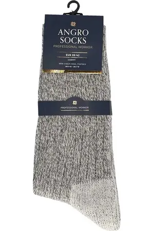Angro Merino wollen sokken - Warme thermo sokken - stevige werksokken - Duurzame sokken die lang meegaan - 42