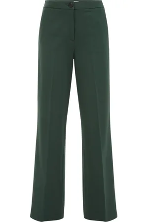 WE Fashion Dames wide leg pantalon met stretch
