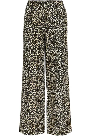 Object Object Broek Objalba Lisa Wide Pant Print Noos 23046226 Humus/leo Dames
