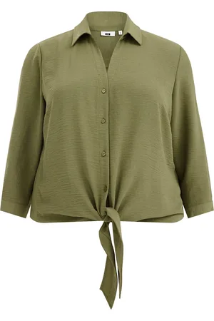 WE Fashion Dames Geweven blouse - Curve
