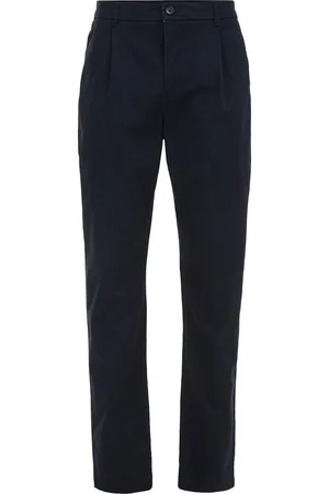 WE Fashion Heren tapered fit chino met stretch