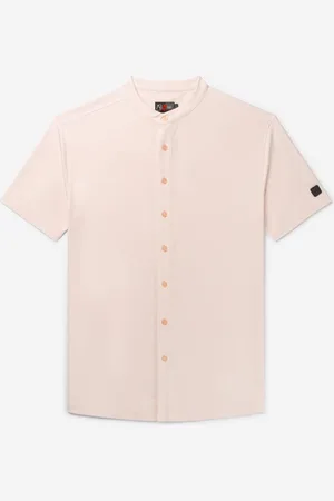 AB Lifestyle Button Up Short-Sleeve | Barely Pink - Heren