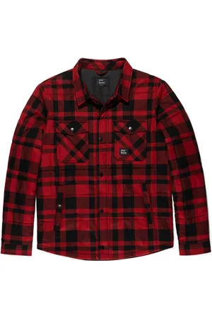 Vintage industries Flanell-Jacke Square+ Padded Shirt Red Check-3XL