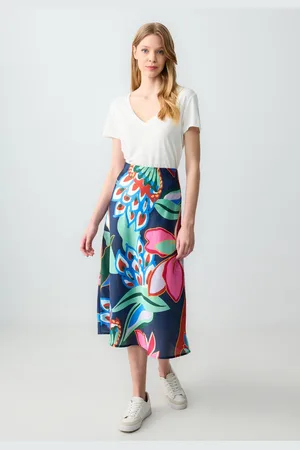 Jimmy Key Regular Fit Hoge Taille Geweven Veelkleurige Rok