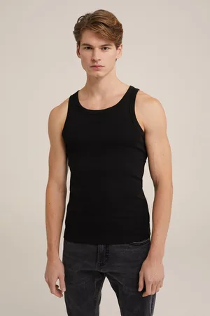 WE Fashion Heren organic cotton singlet