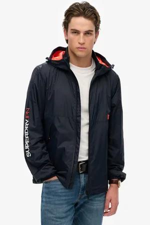 Superdry Windbreakerjas met capuchon en logo - Heren