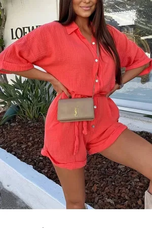 Merkloos Schilo-jolie MIDI SHIRT Spring 2025 Combishort WVN- - Dames Combi short - One Size