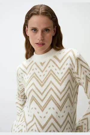 Jimmy Key Lang Mouw Patroon Winter Sweater Sweater