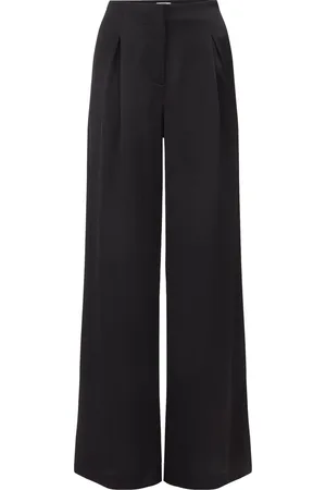 WE Fashion Dames wide leg pantalon met satijnlook