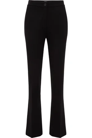 WE Fashion Dames Slim fit flared pantalon met stretch