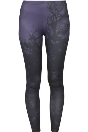 EMP Zwart/paarse legging met grote print Vrouwen - S