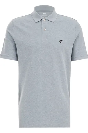 WE Fashion Heren polo met structuur
