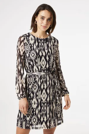 Garcia Dames All over print Jurk Zwart Long mouw