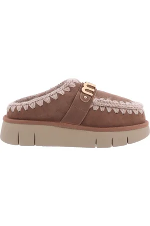 Mou Dames Bounce Clog Logo Pink Brown