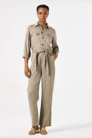Garcia Dames Jumpsuit Groen Long mouw
