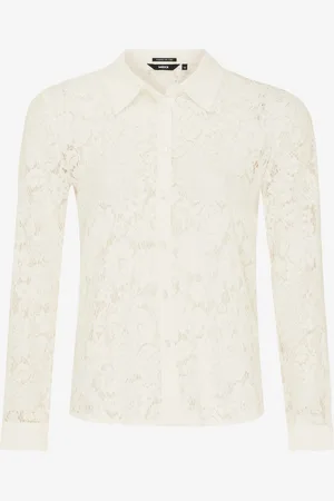 Mexx Blouse Kant Gebroken Wit Dames